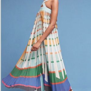 Anthropologie abstraction maxi dress